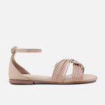 Sandalia plana brisa de sintético para mujer - Nude