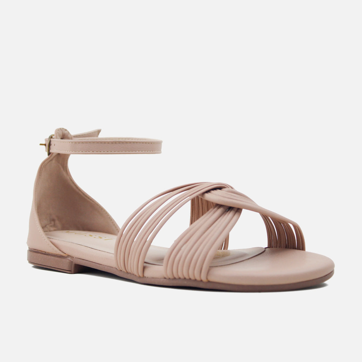 Sandalia plana brisa de sintético para mujer - Nude