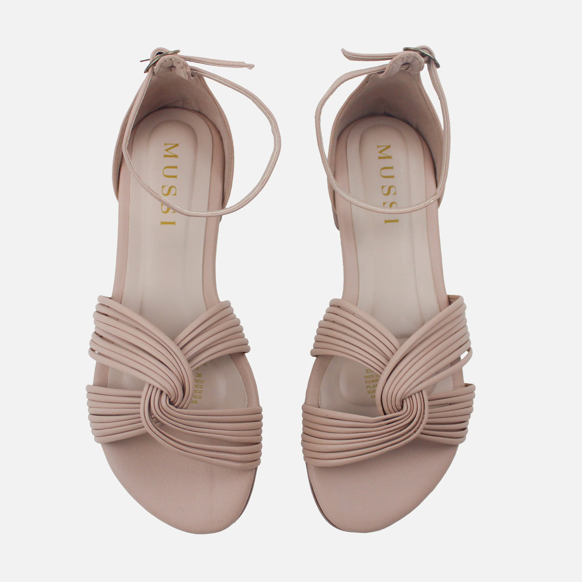 Sandalia plana brisa de sintético para mujer - Nude