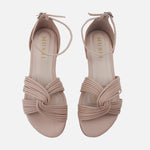 Sandalia plana brisa de sintético para mujer - Nude