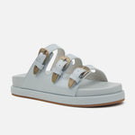 Sandalia flatform cassandra de cuero para mujer - Menta