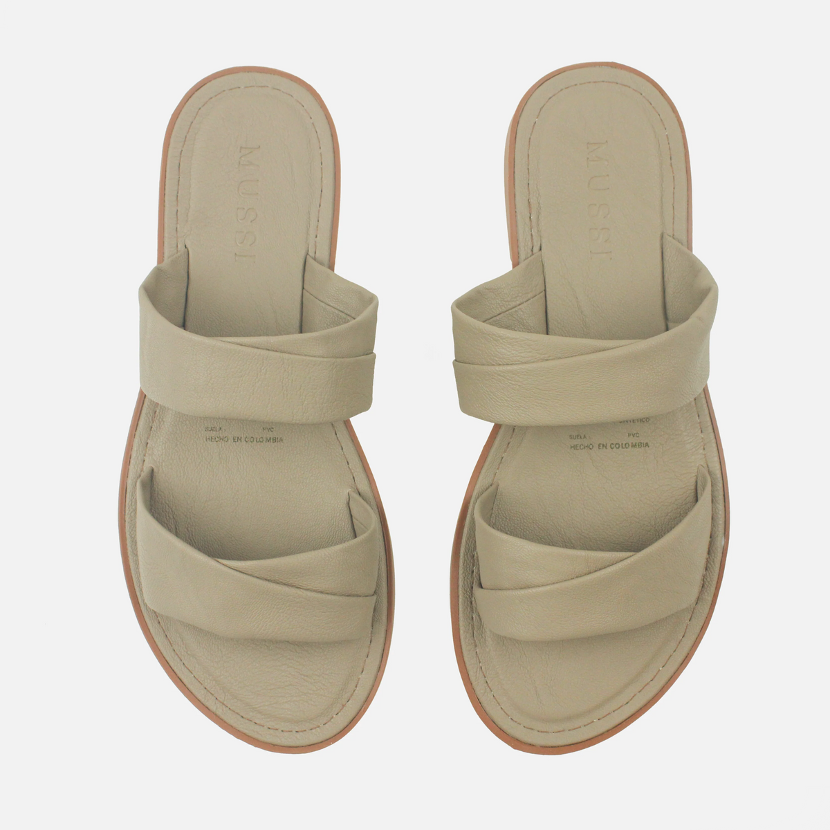 Sandalia plana veronica de sintético para mujer - Nude