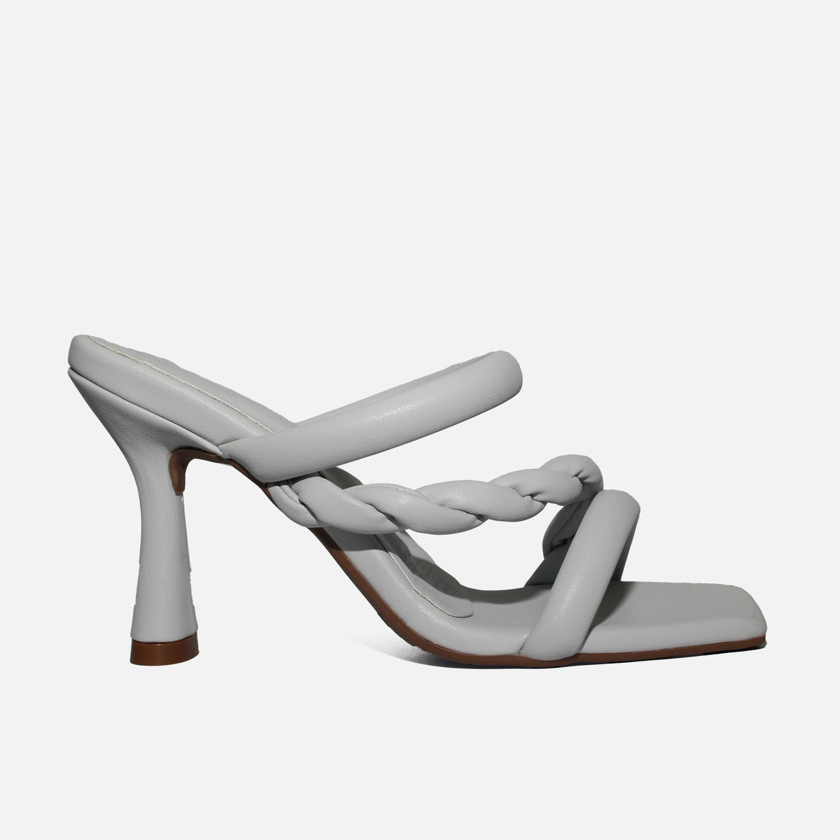 Sandalia tacon jasmine de sintético para mujer - Gris