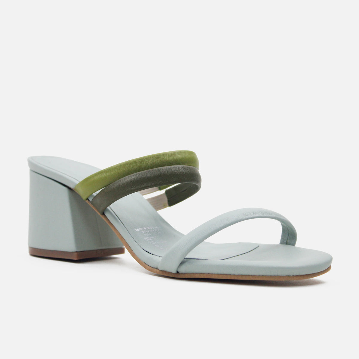 Sandalia tacon dana de cuero para mujer - Menta