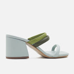 Sandalia tacon dana de cuero para mujer - Menta