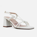 Sandalia tacon coral de sintético para mujer - Hueso