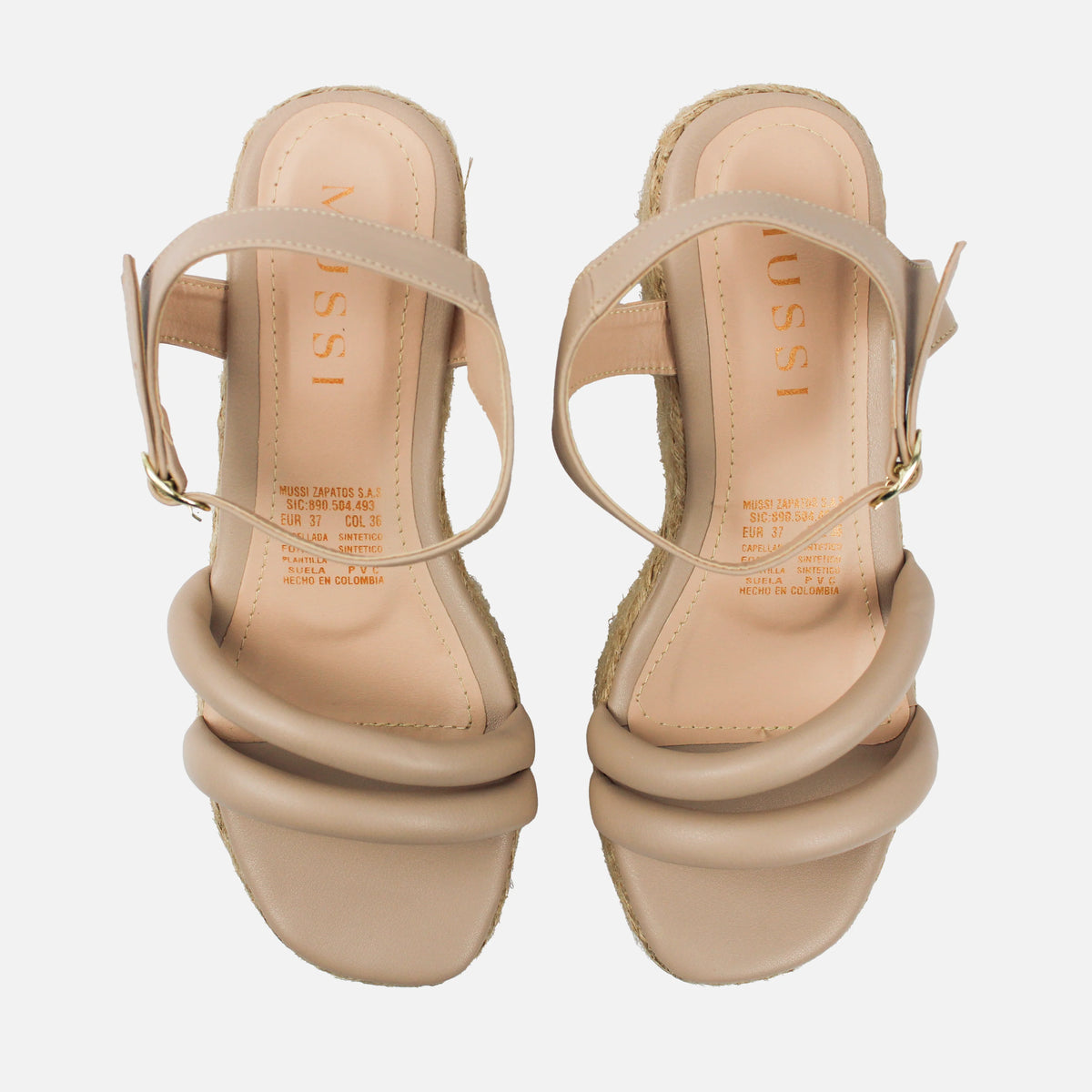 Sandalia plataforma alegria de sintético para mujer - Taupe