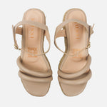 Sandalia plataforma alegria de sintético para mujer - Taupe