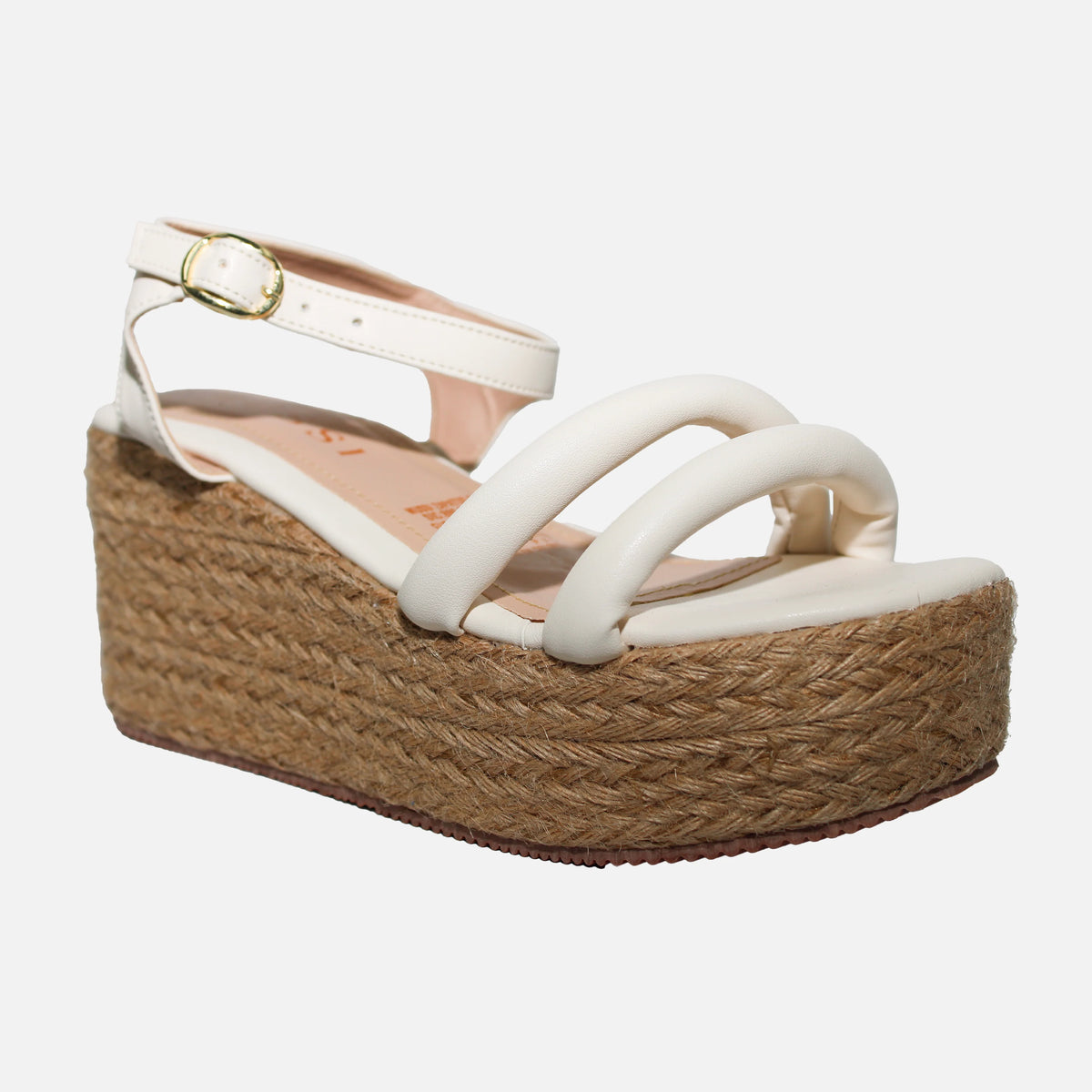 Sandalia plataforma alegria de sintético para mujer - Hueso