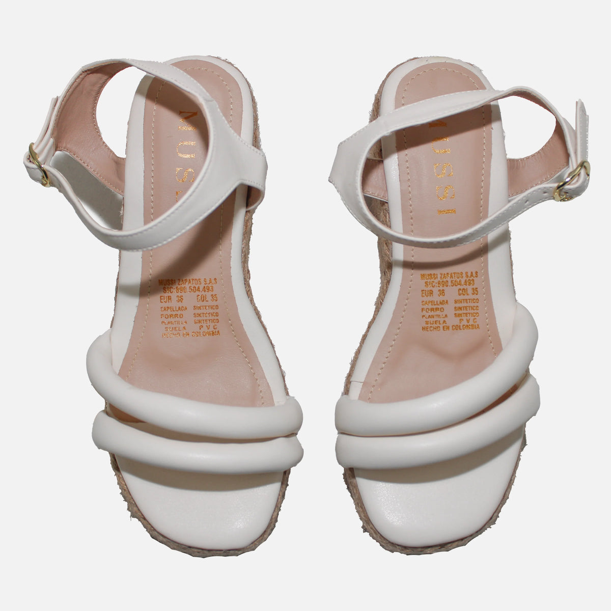 Sandalia plataforma alegria de sintético para mujer - Hueso