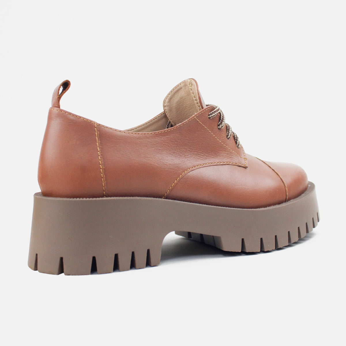 Oxford tractorado aroa de cuero para mujer - Miel