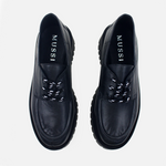 Oxford tractorado paola de cuero para mujer - Negro