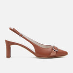 Tacones nube de cuero para mujer - Miel