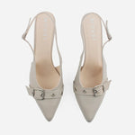 Tacones nube de cuero para mujer - Taupe