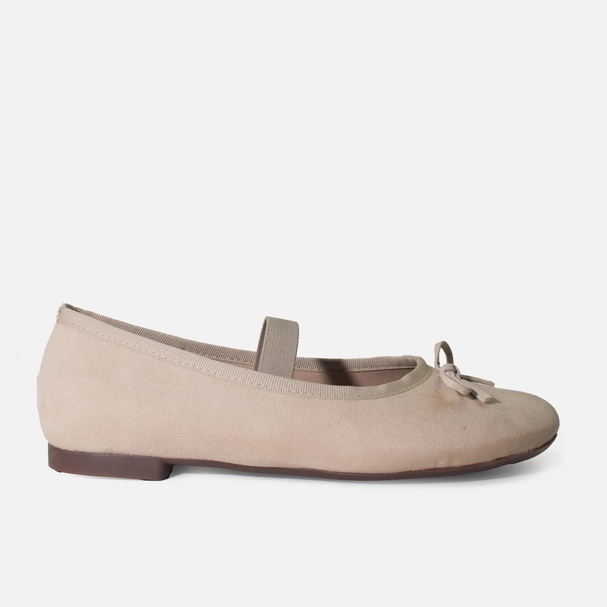 Baleta plana sole de sintético para mujer - Beige