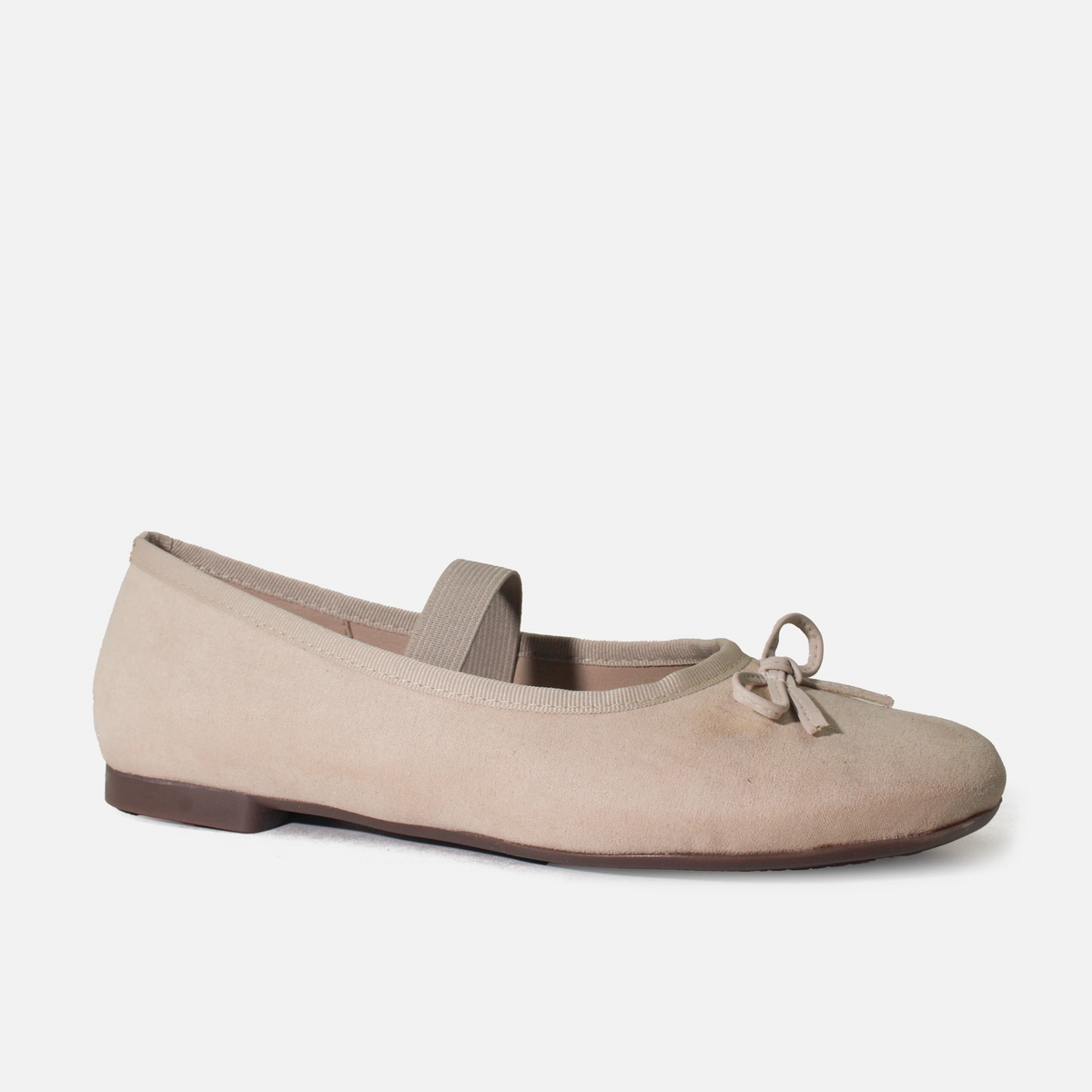 Baleta plana sole de sintético para mujer - Beige