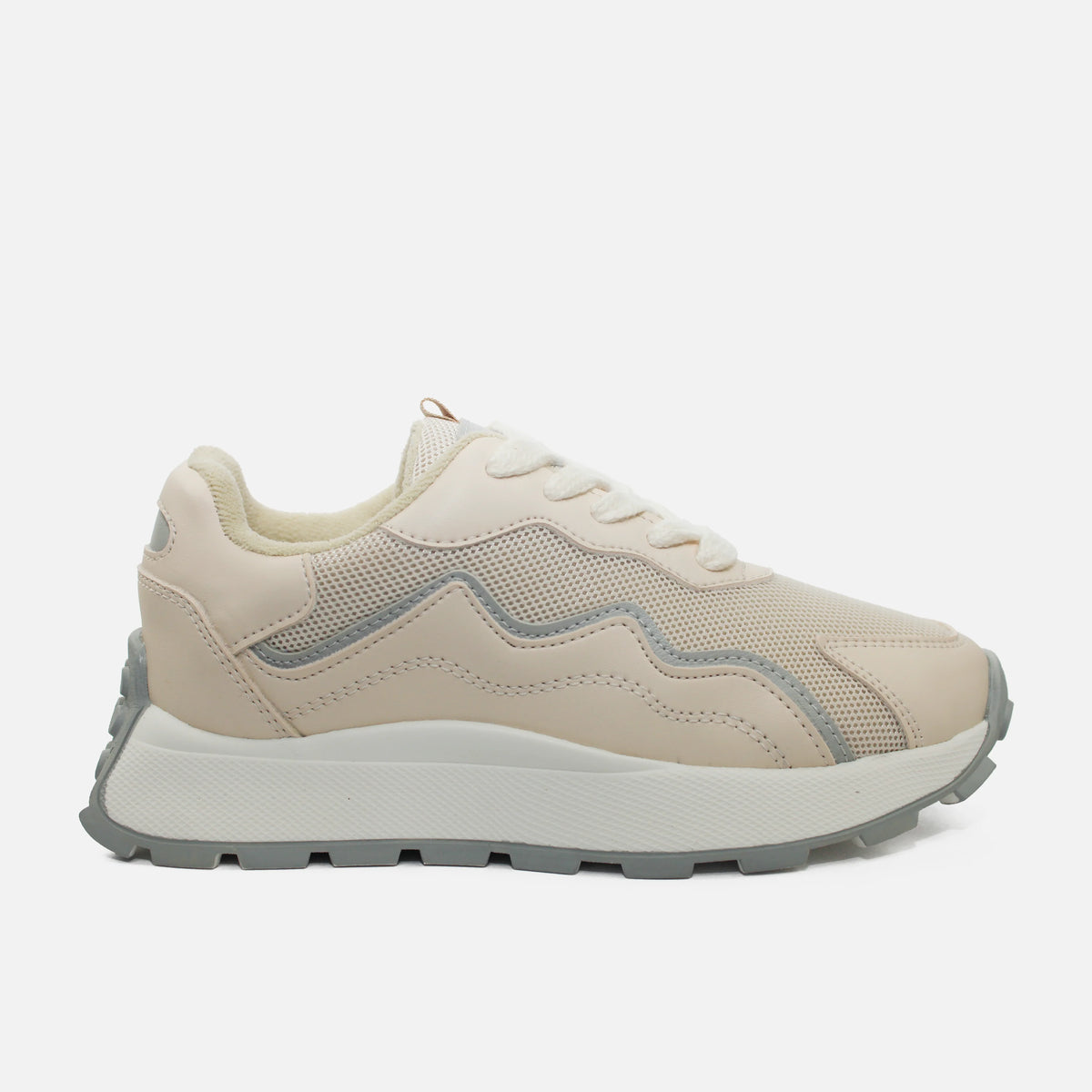 Tenis elvia de sintético para mujer - Gris