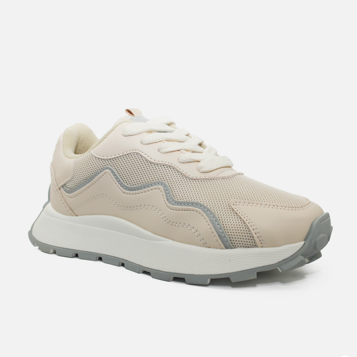 Tenis elvia de sintético para mujer - Gris