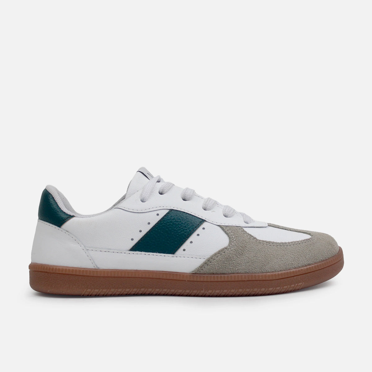 Tenis elisabett de cuero para mujer - Verde