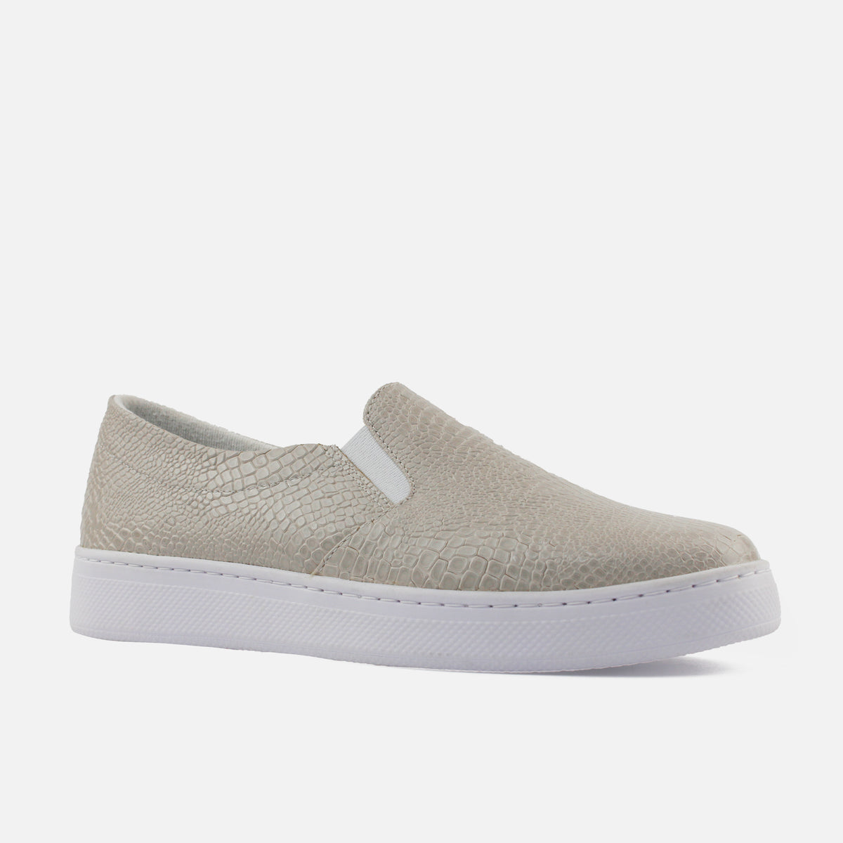 Tenis nova de cuero para mujer - Gris