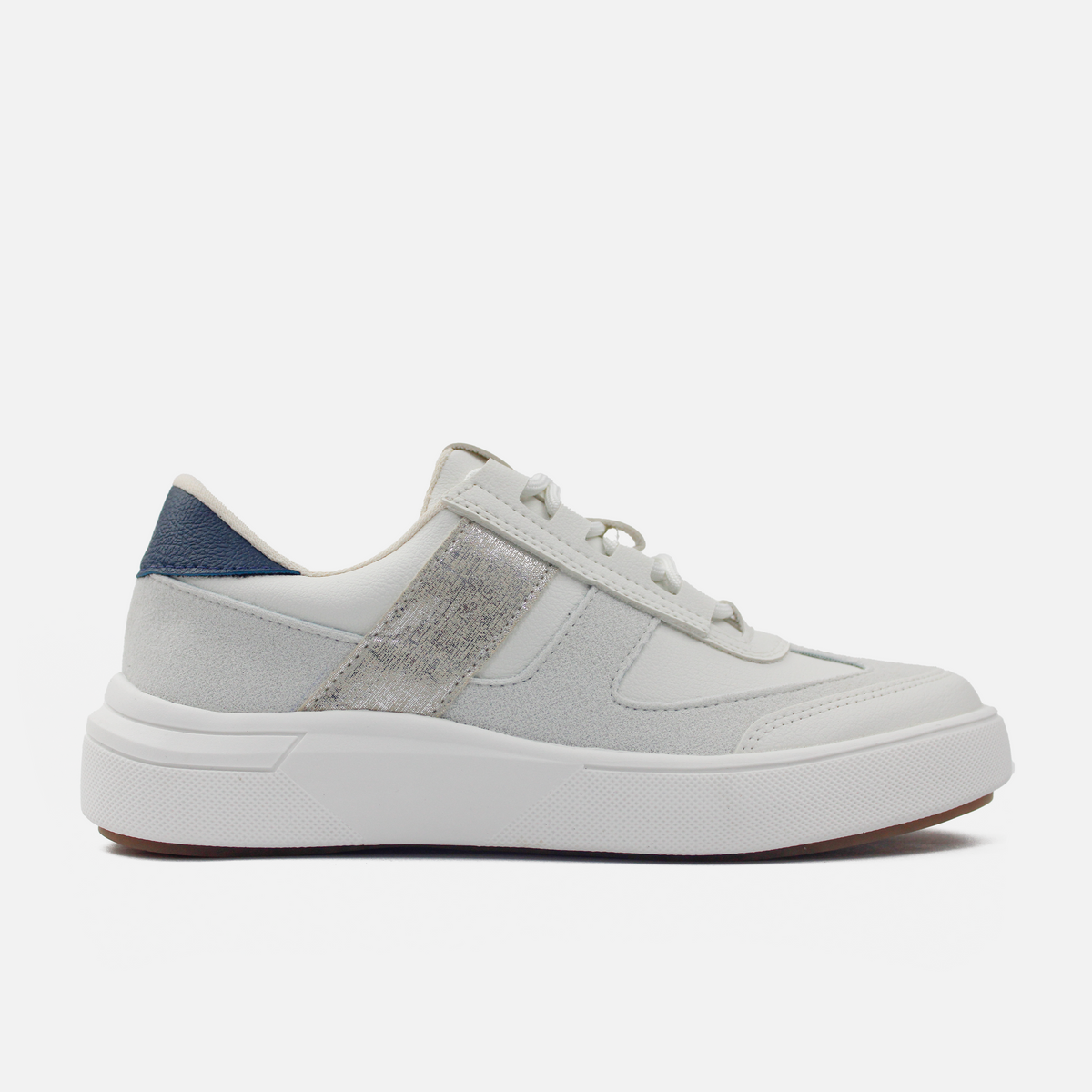 Tenis Darly de cuero para mujer - Gris