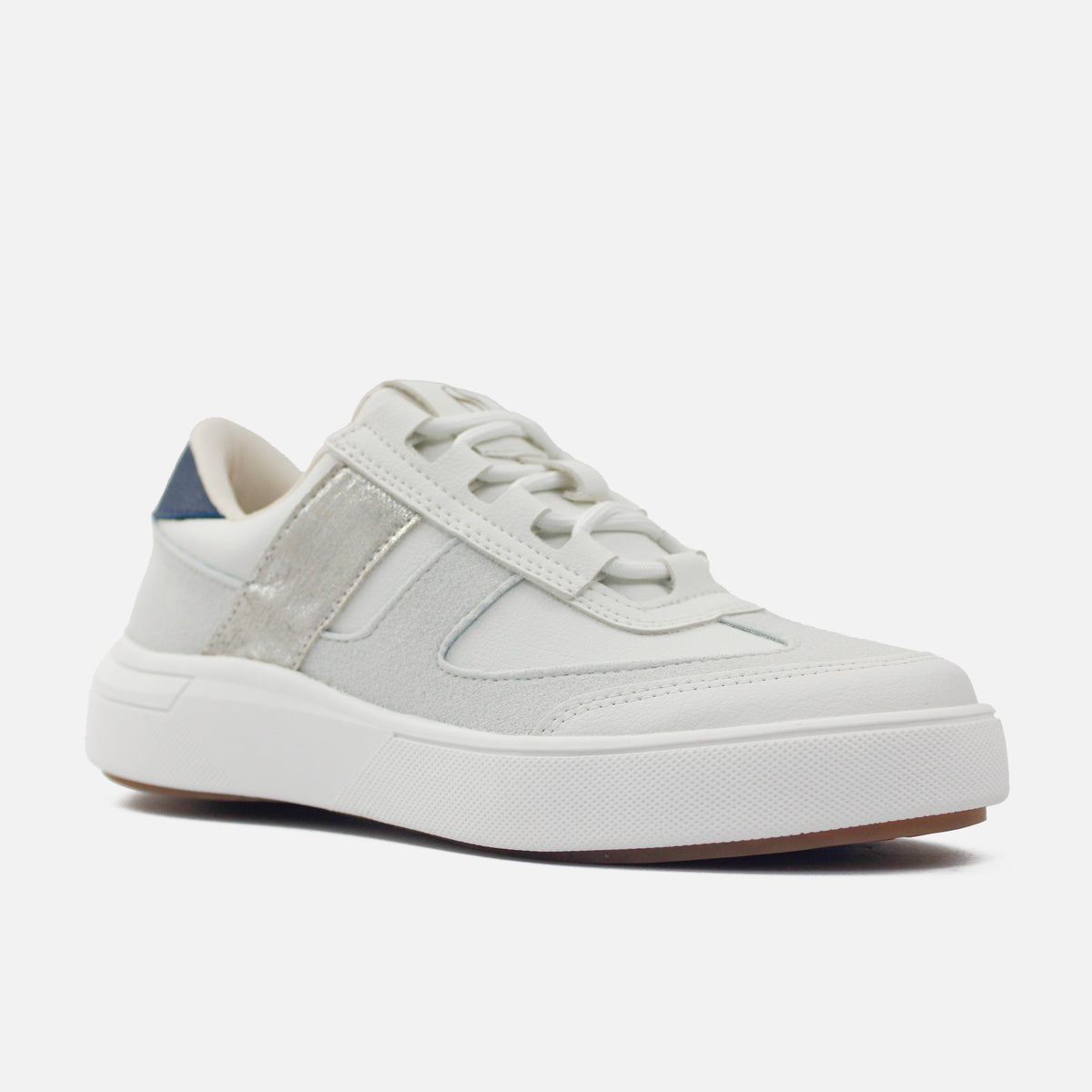 Tenis Darly de cuero para mujer - Gris