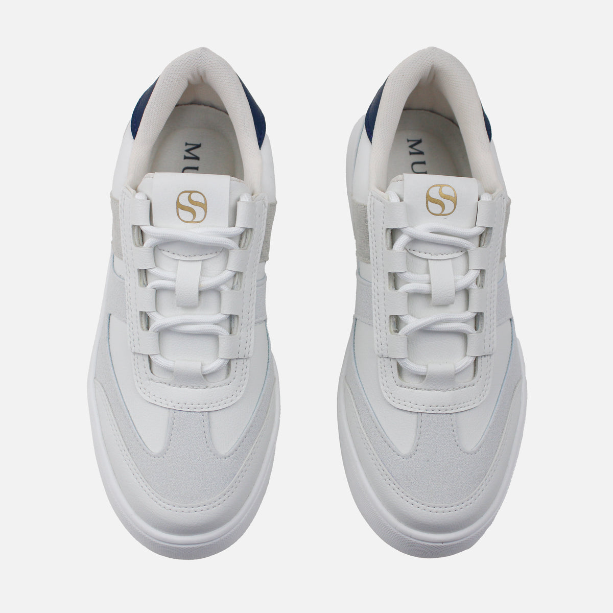 Tenis Darly de cuero para mujer - Gris