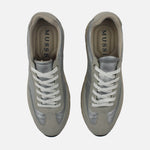 Tenis azara de cuero para mujer - Plateado