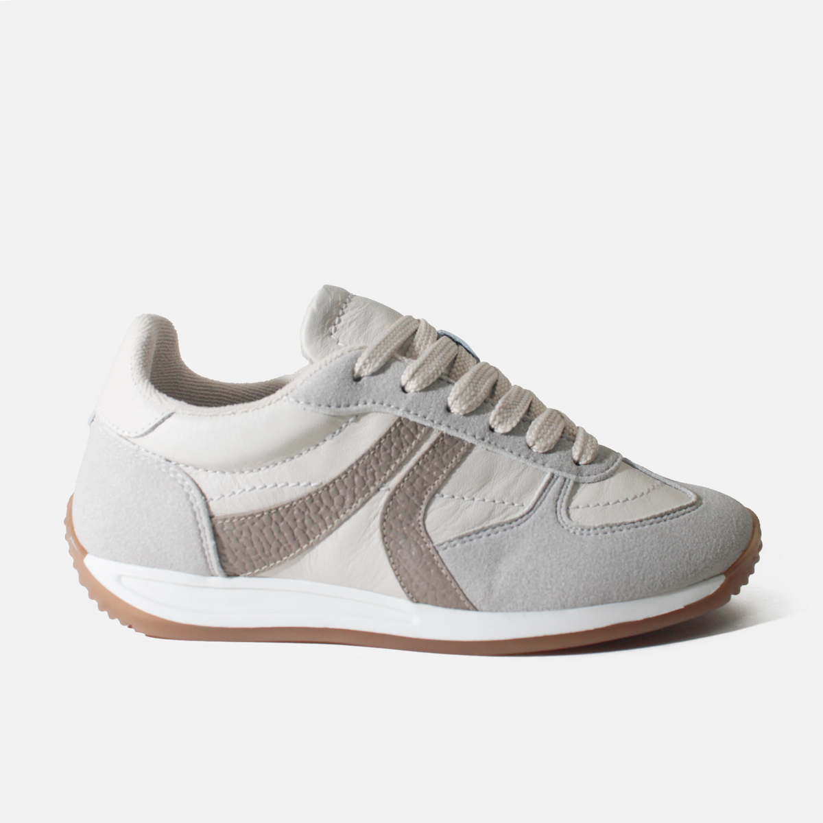 Tenis bahia de cuero para mujer - Hueso