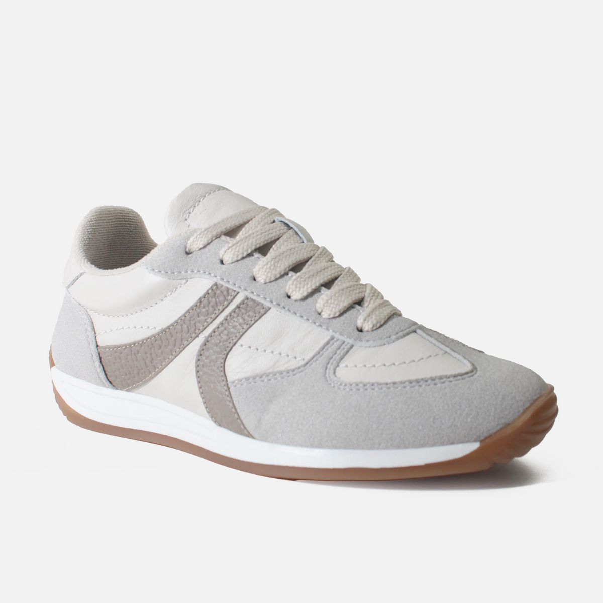 Tenis bahia de cuero para mujer - Hueso