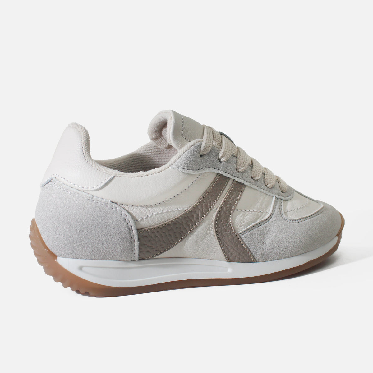 Tenis bahia de cuero para mujer - Hueso