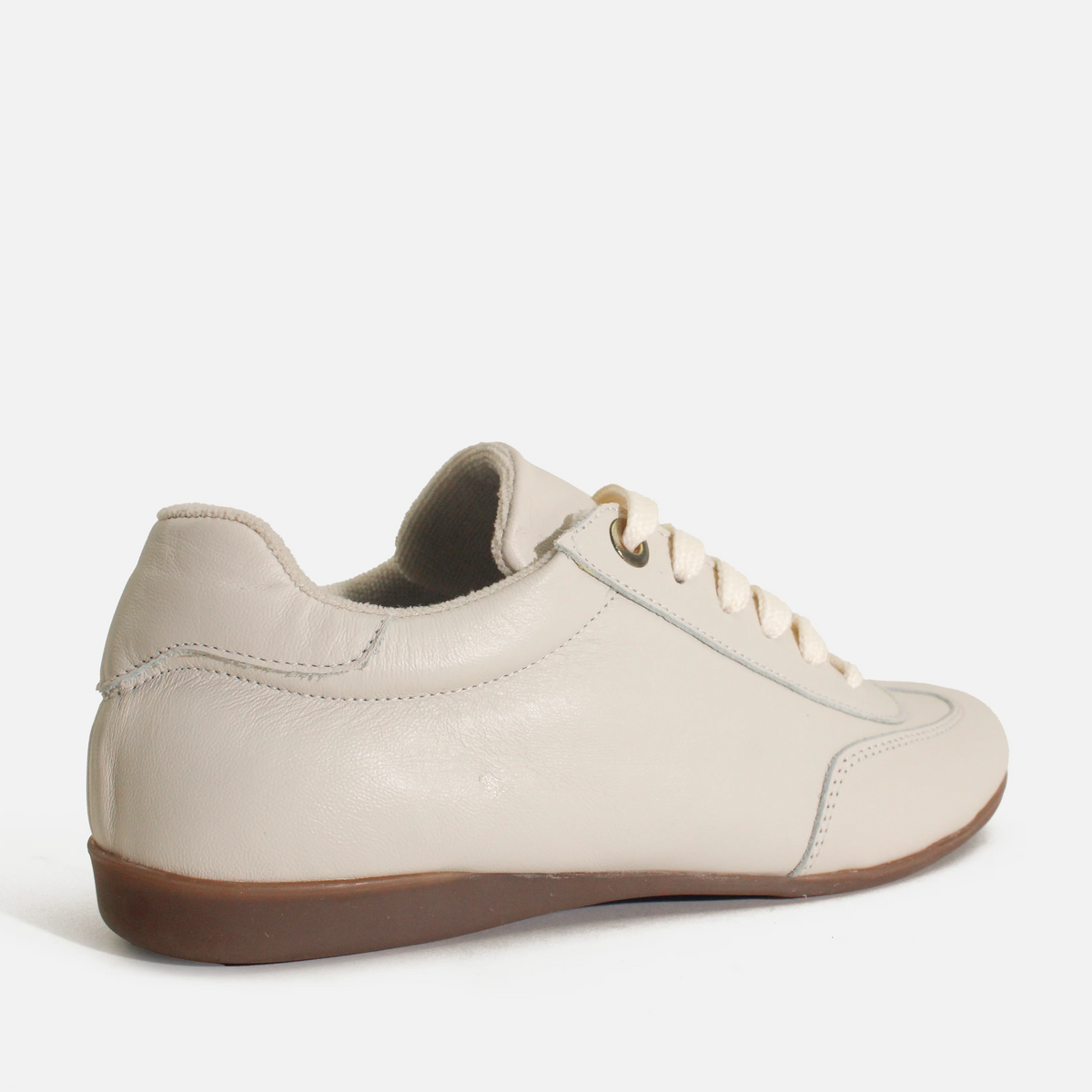 Tenis bel de cuero para mujer - Beige