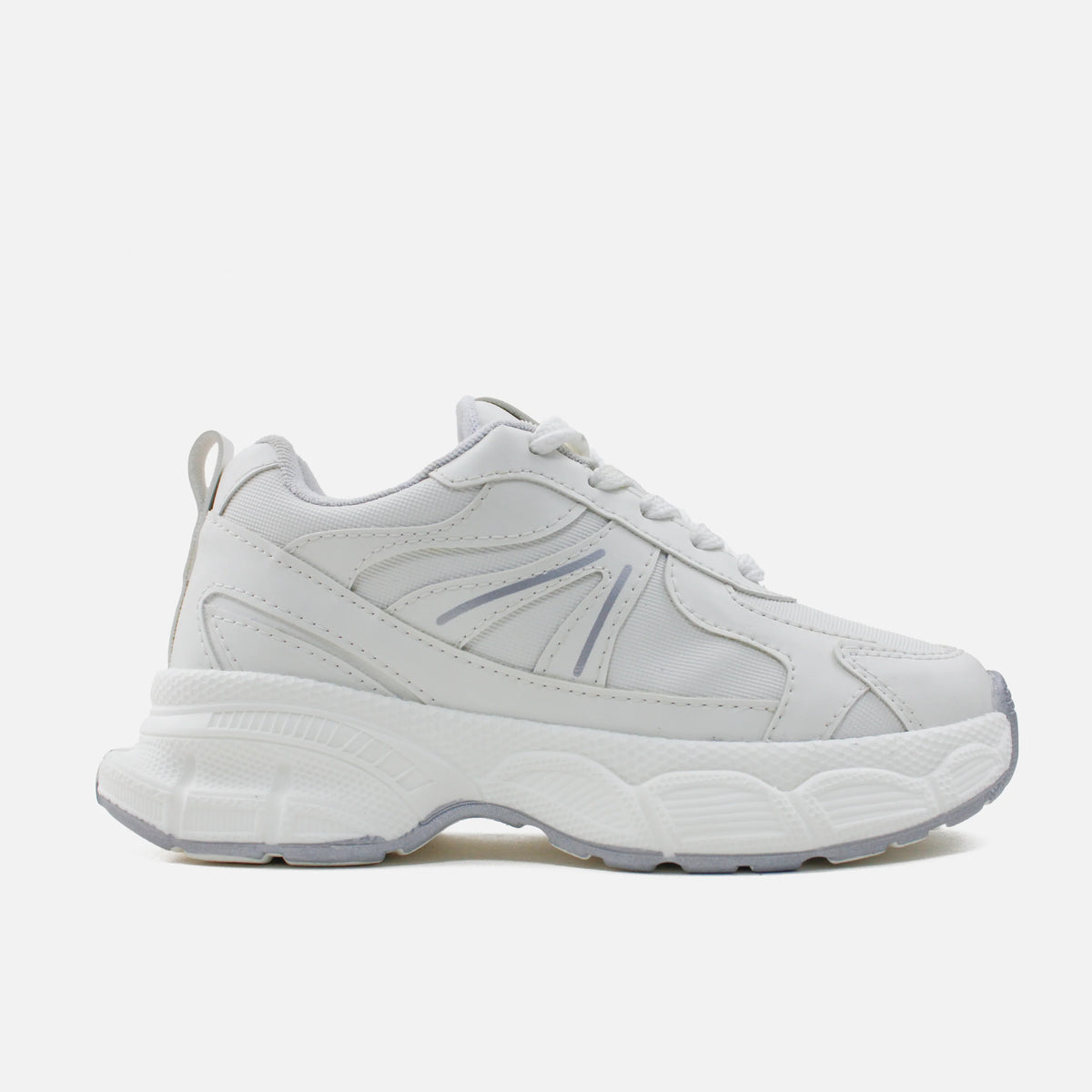 Tenis con plataforma brisa de sintético para mujer - Blanco