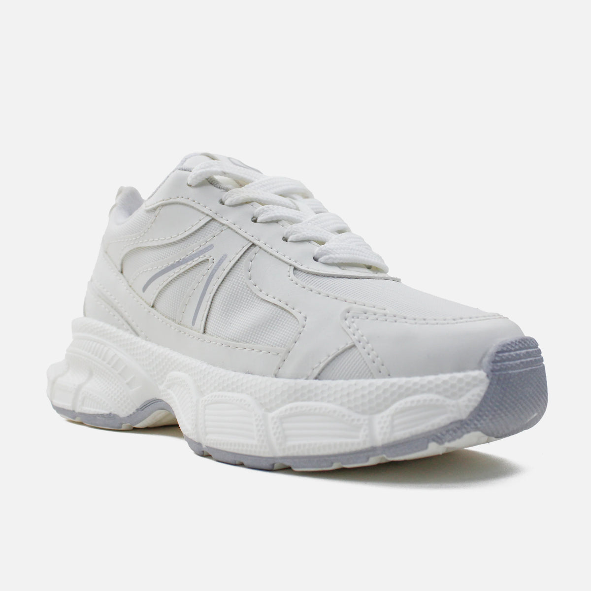 Tenis con plataforma brisa de sintético para mujer - Blanco