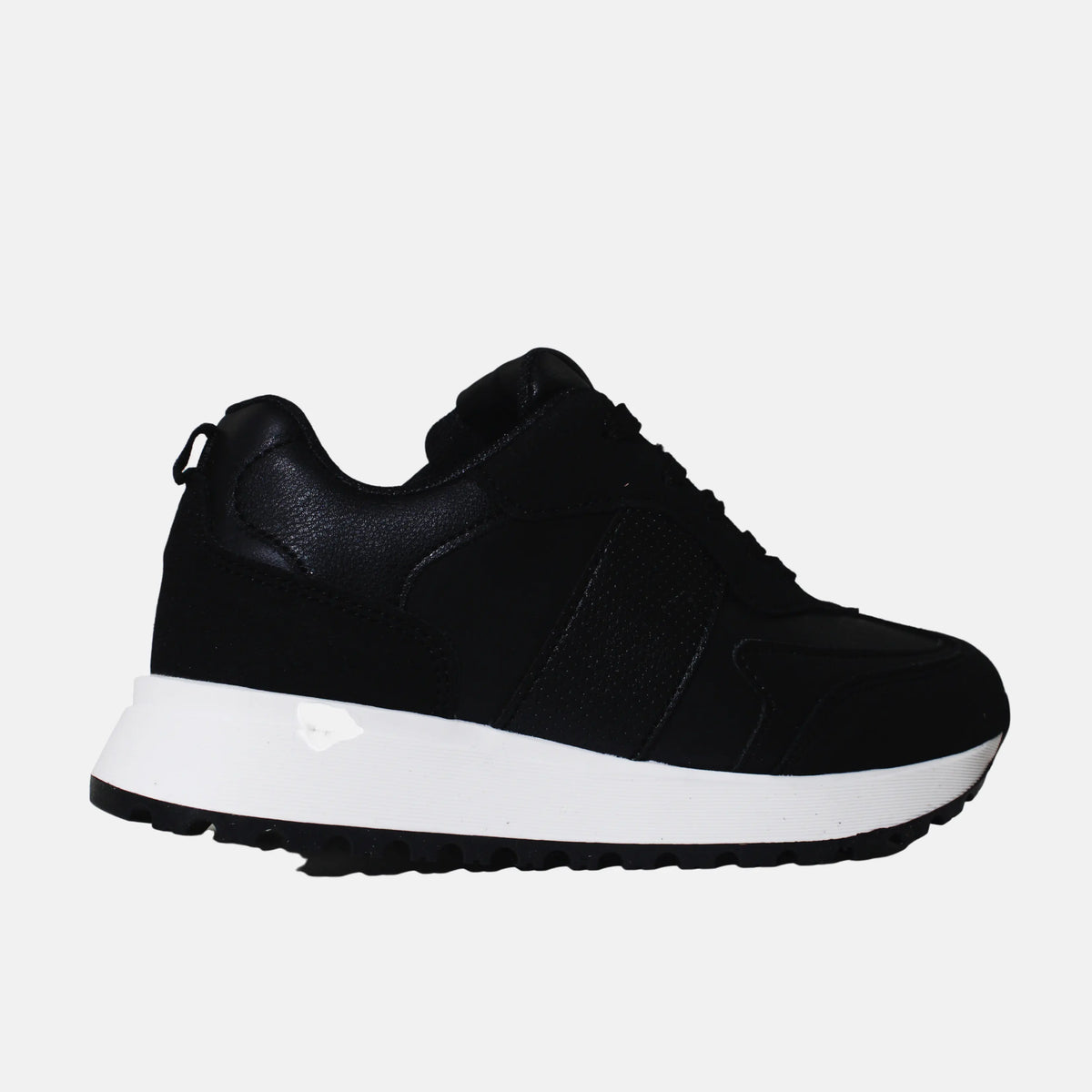 Tenis con plataforma thalia de sintético para mujer - Negro