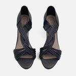 Sandalia plataforma petalo de sintético para mujer - Negro