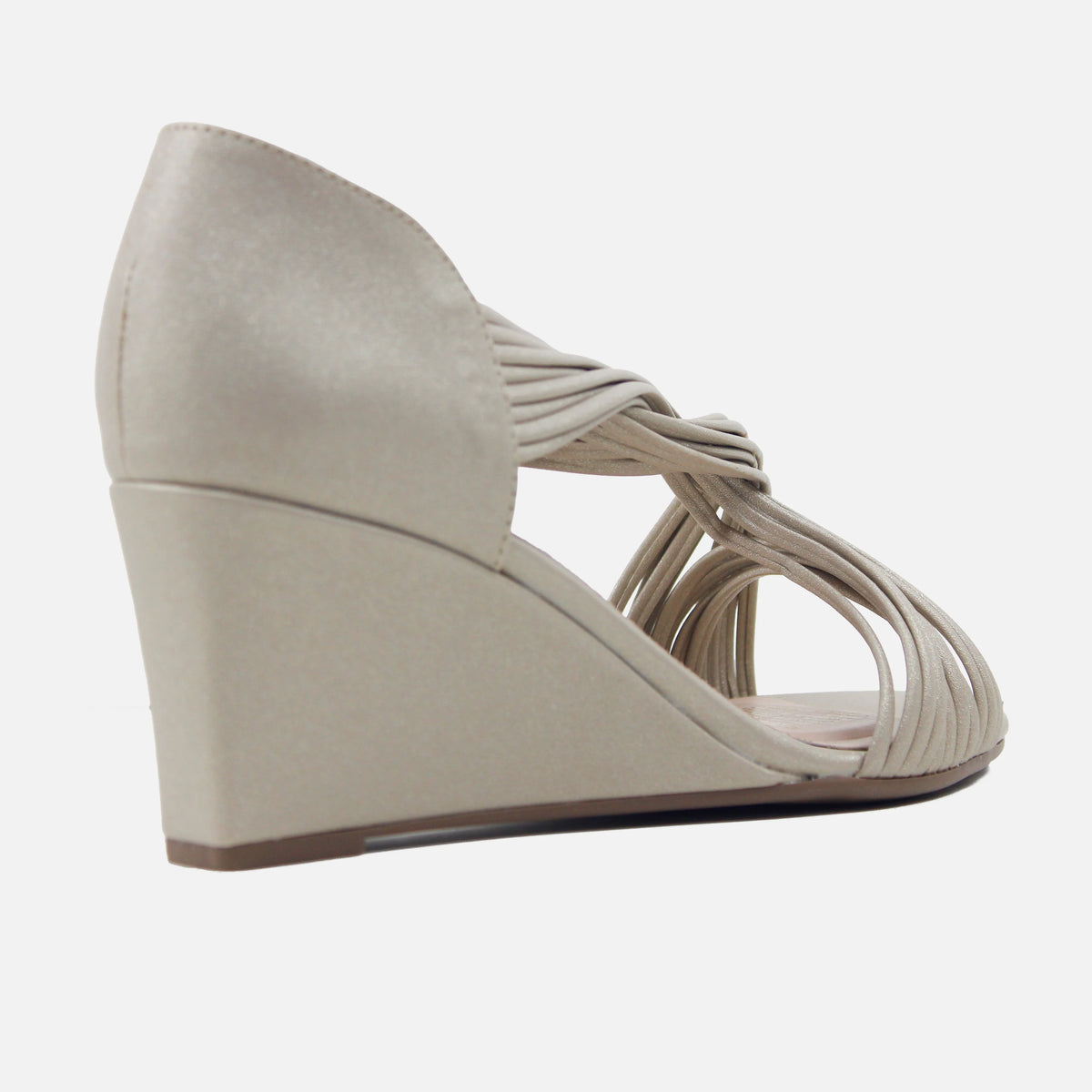 Sandalia plataforma petalo de sintético para mujer - Oro