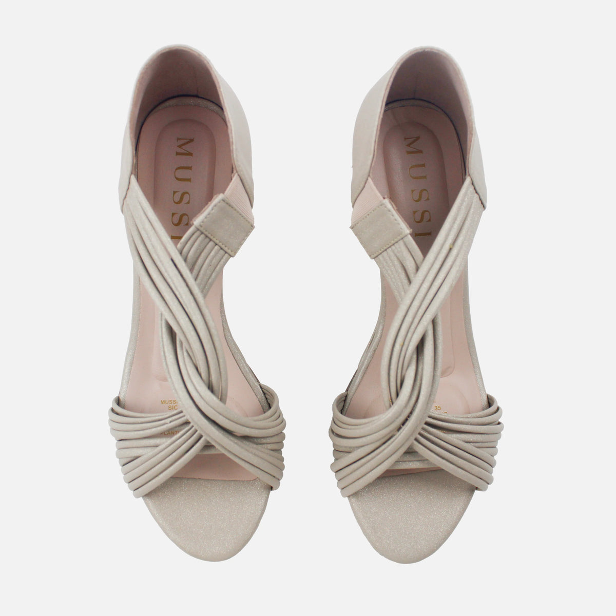 Sandalia plataforma petalo de sintético para mujer - Oro