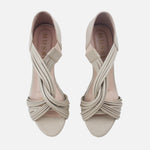 Sandalia plataforma petalo de sintético para mujer - Oro