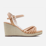 Sandalia plataforma dalia de sintético para mujer - Almendra