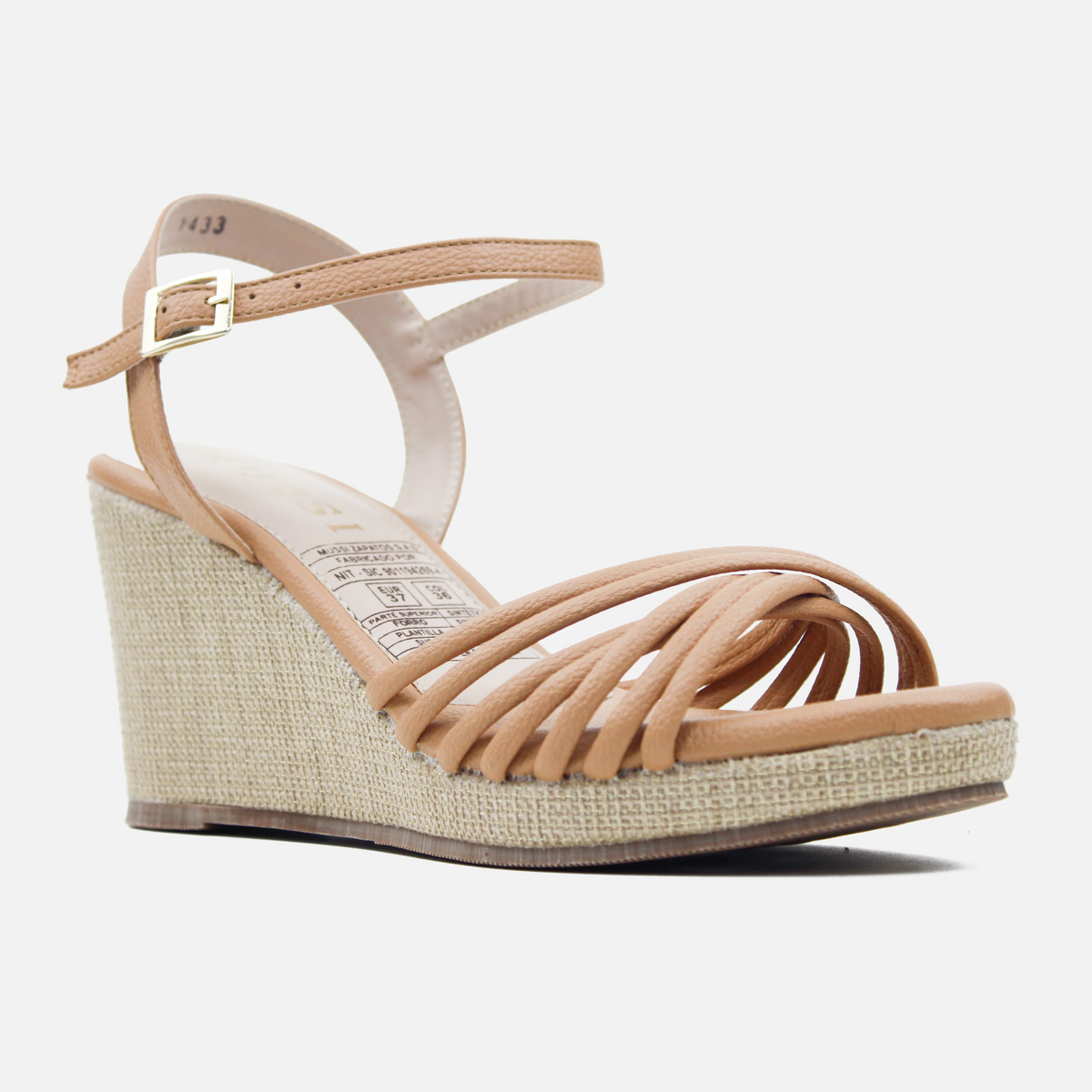 Sandalia plataforma dalia de sintético para mujer - Almendra