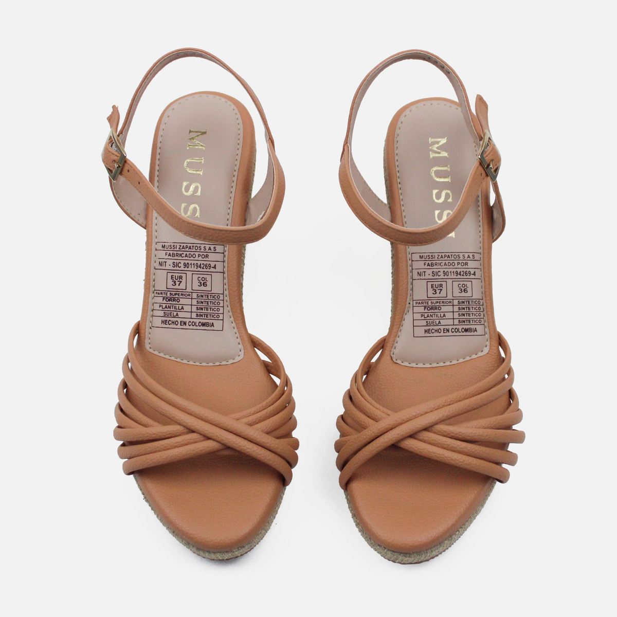 Sandalia plataforma dalia de sintético para mujer - Almendra