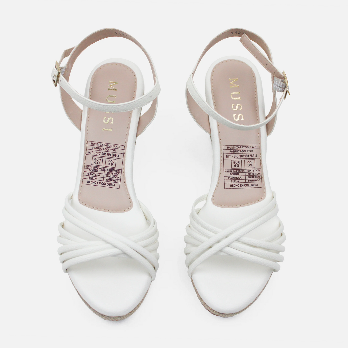 Sandalia plataforma dalia de sintético para mujer - Hueso