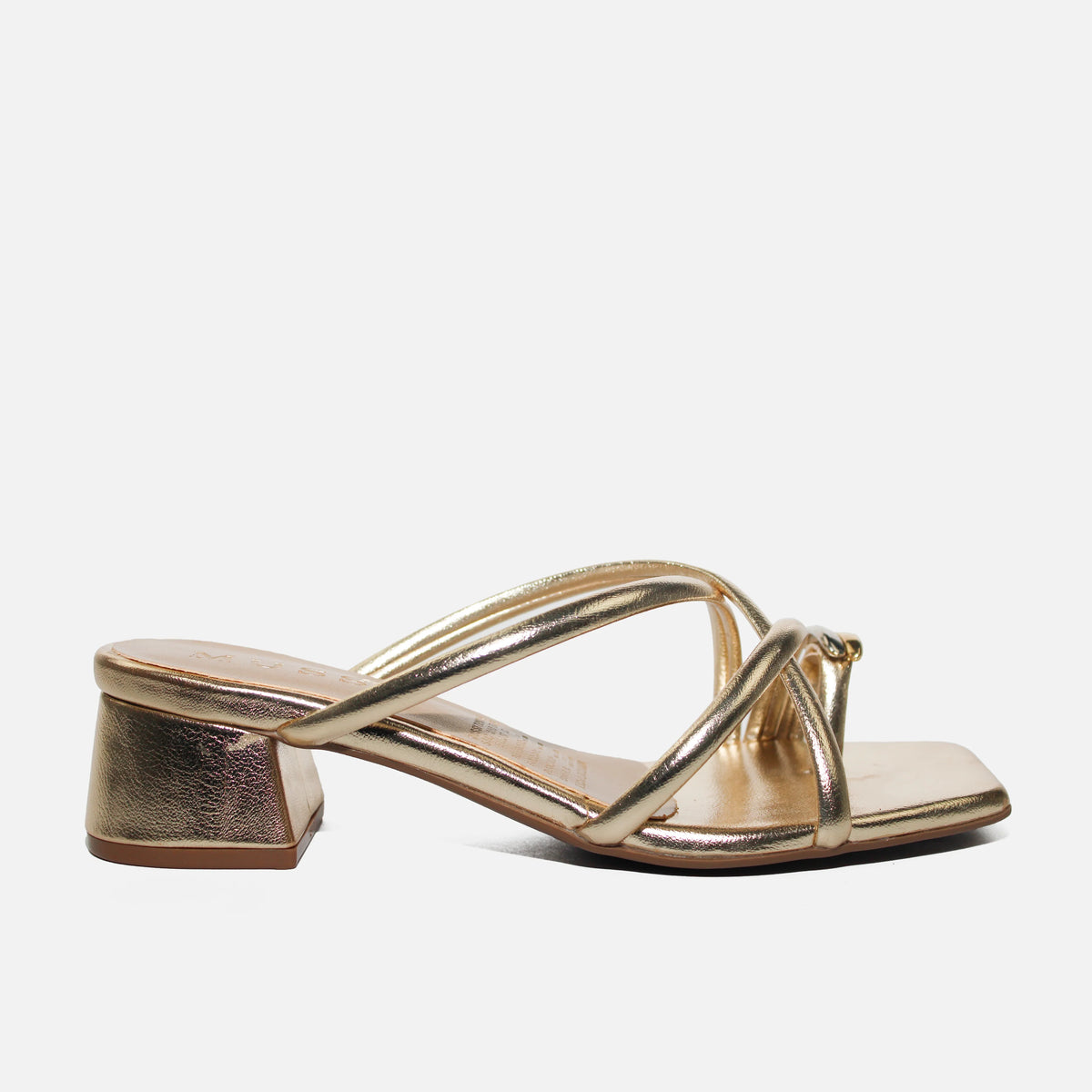 Sandalia tacon brise de sintético para mujer - Oro