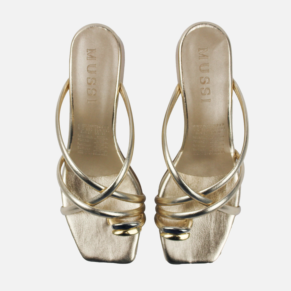 Sandalia tacon brise de sintético para mujer - Oro