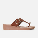 Sandalia plataforma liona de sintético para mujer - Miel