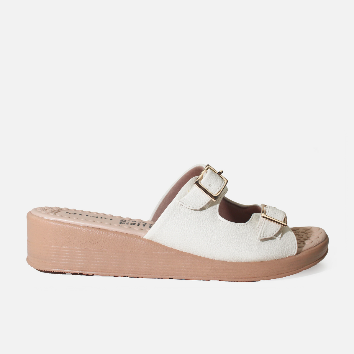Sandalia plataforma talina de sintético para mujer - Hueso