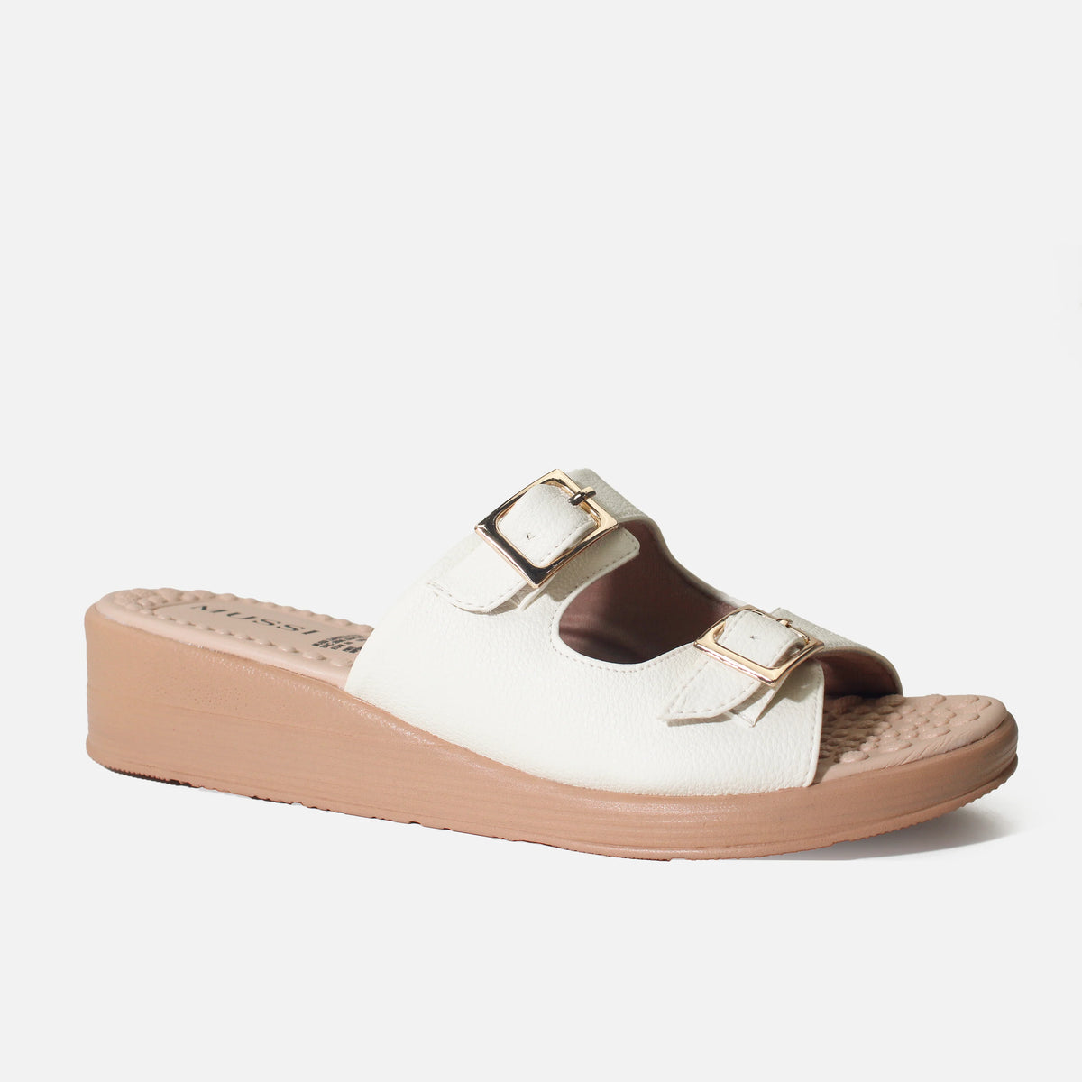 Sandalia plataforma talina de sintético para mujer - Hueso
