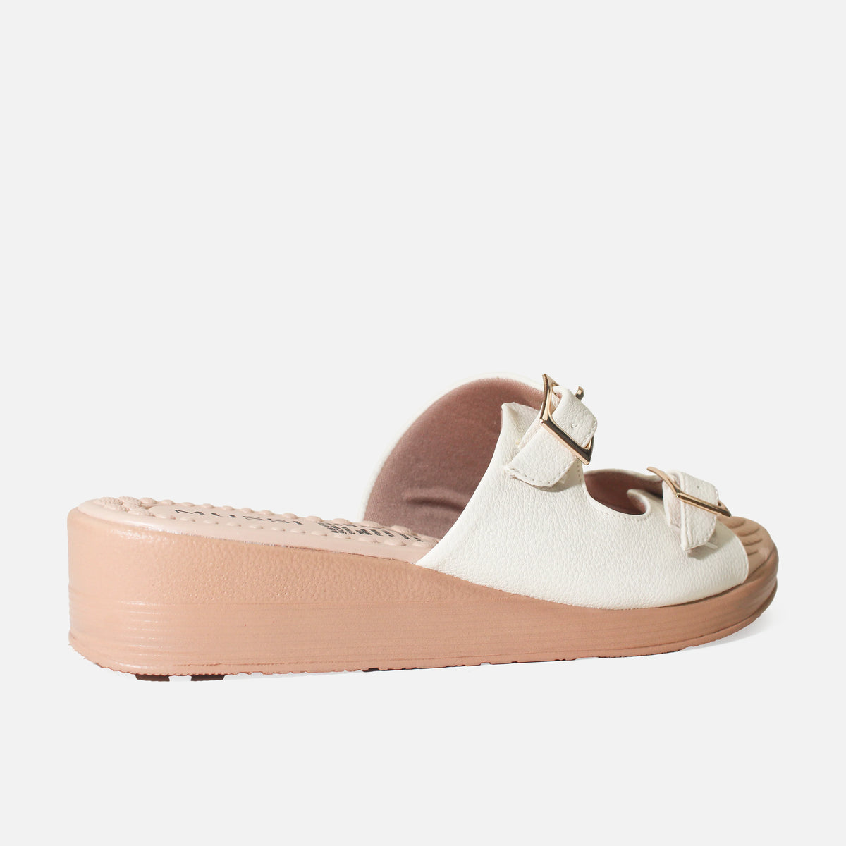 Sandalia plataforma talina de sintético para mujer - Hueso