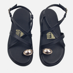 Sandalia flatform fresya de sintético para mujer - Negro